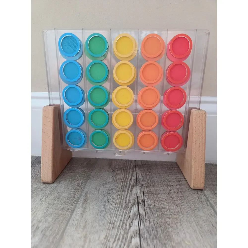 Lovevery Wooden Color Drop Play Set Montessori Toy with Storage Bag - complete